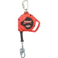 Rebel Self Retracting Lifeline, 33', Galvanized Steel, Swivel Dufferin Supply