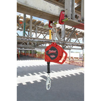 Rebel Self Retracting Lifeline, 33', Galvanized Steel, Swivel Dufferin Supply