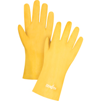 Gants &agrave; fini rugueux et r&eacute;sistants aux produits chimiques, Taille 9, 12" lo, PVC, Doublure en Interlock, 47-mil Dufferin Supply