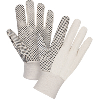 Cotton Canvas Dotted Palm Gloves, 8 oz., Small Dufferin Supply