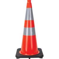 Traffic Cone, 28", Orange, 4" & 6" Reflective Collar(s) Dufferin Supply