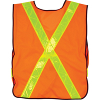 Standard-Duty Safety Vest, High Visibility Orange, Large, Polyester Dufferin Supply