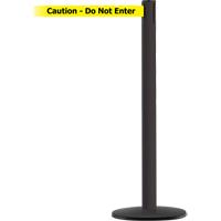 Advance TensaBarrier&reg; Barrier Post, Steel, 36" H, Black/Yellow Tape, 7.5' Tape Length Dufferin Supply