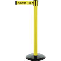 Advance TensaBarrier&reg; Barrier Post, Steel, 36" H, Black/Yellow Tape, 7.5' Tape Length Dufferin Supply