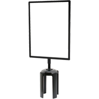 Tensabarrier&reg; Sign Frame with Adapter, Black Dufferin Supply