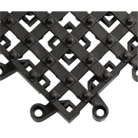 Tapis ErgoDeck avec crampons antid&eacute;rapants int&eacute;gr&eacute;s No 553, PVC, 1-1/2' la c, 1-1/2' lo, 7/8" &eacute;paisseur, Noir Dufferin Supply