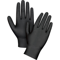 Heavyweight Tactile Grip Examination Gloves, Small, Nitrile, 8-mil, Powder-Free, Black Dufferin Supply