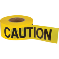 "Caution" Barricade Tape, English, 3" W x 1000' L, 1.5 mils, Black on Yellow Dufferin Supply