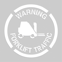 Floor Marking Stencils - Warning Forklift Traffic, Pictogram, 20" x 20" SEK520 | Dufferin Supply
