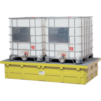 Double IBC Low-Top Without Drain, 385 US gal. Spill Capacity, 110" x 55" x 20" Dufferin Supply