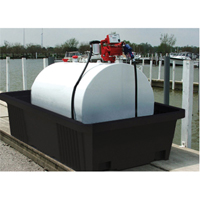 Poly-Tank&reg; Containment Unit 550 With Drain, 113" L x 71" W x 32" H, 750 US gal. Capacity Dufferin Supply