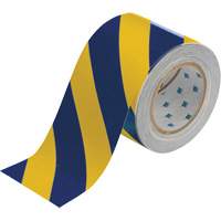 ToughStripe&reg; Floor Marking Tape, 4" x 100', Polyester, Blue and Yellow Dufferin Supply