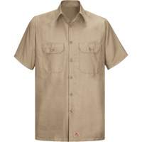 Short Sleeve Ripstop Shirt, Men's, 3X-Large, Khaki Dufferin Supply