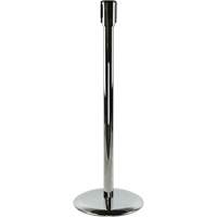 Slimline TensaBarrier&reg; Receiver Post, 38" High, Polished Chrome Dufferin Supply