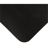 Tapis tr&egrave;s robuste pour panneau de contr&ocirc;le No 720, Ondul&eacute;, 3' x 10' x 5/8", Noir, PVC Dufferin Supply