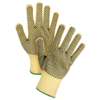 Double-Sided Dotted Seamless String Knit Gloves, Size Medium/8, 7 Gauge, PVC Coated, Kevlar&reg; Shell, ASTM ANSI Level A2/EN 388 Level 3 Dufferin Supply