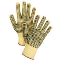 Gants tricot&eacute;s deux c&ocirc;t&eacute;s, sans couture, &agrave; pois, Taille Grand/9, Calibre 7, Rev&ecirc;tement PVC, Enveloppe en Kevlar, ASTM ANSI niveau A2/EN 388 niveau 3 Dufferin Supply