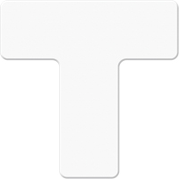 Marqueurs all&eacute;g&eacute;e/5S Armor Stripe, T, 6" lo x 6" la, Blanc, Plastique Dufferin Supply