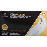 KeepKleen&reg; Disposable Medical Exam Grade Gloves, Large, Latex, 5-mil, Powder-Free, White, Class 2 Dufferin Supply