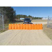 Traffic Barriers, Water-Filled, 62.25" L x 24" H, Orange SFU851 | Dufferin Supply