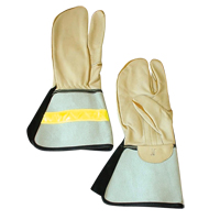 1 Finger Lineman's Glove, Medium, Grain Cowhide Palm SFV030 | Dufferin Supply