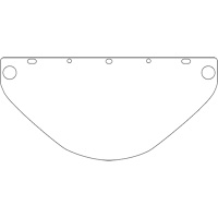 Visi&egrave;re d&eacute;coup&eacute;e &agrave; l'emporte-pi&egrave;ce Dynamic, PETG, Teinte Transparent Dufferin Supply