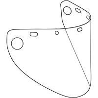 Visi&egrave;re d&eacute;coup&eacute;e &agrave; l'emporte-pi&egrave;ce et form&eacute;e Dynamic, Polycarbonate, Teinte Transparent Dufferin Supply