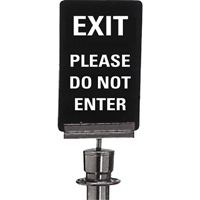 "Exit: Please Do Not Enter" Crowd Control Sign, 11" x 7", Plastic, English Dufferin Supply