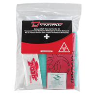 Trousse de premiers soins pour nettoyage de biorisques Dynamic, Dispositif m&eacute;dical Classe 1, Sac en plastique refermable Dufferin Supply
