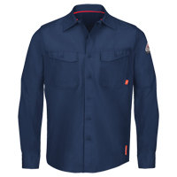 IQ Endurance&reg; Men's Work Shirts, Small, Navy Blue Dufferin Supply