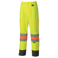 6009 Pantalon de s&eacute;curit&eacute; routi&egrave;re respirant, Polyester, T-petit, Jaune lime haute visibilit&eacute; Dufferin Supply