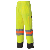 6009 Pantalon de s&eacute;curit&eacute; routi&egrave;re respirant, Polyester, T-petit, Jaune lime haute visibilit&eacute; Dufferin Supply