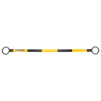 Telescopic Barricade Bar, 85" Extended Length, Black/Yellow Dufferin Supply