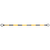 Telescopic Barricade Bar, 85" Extended Length, Black/Yellow Dufferin Supply