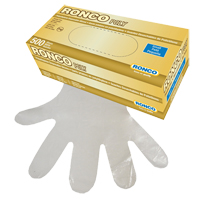Gants jetables, Petit, Poly&eacute;thyl&egrave;ne, 1 mil, Sans poudre, Transparent Dufferin Supply