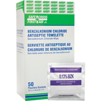 Benzalkonium Chloride Wipes, Towelette, Antiseptic Dufferin Supply