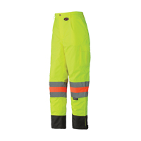 6039 Pantalon de s&eacute;curit&eacute; imperm&eacute;able pour le contr&ocirc;le de la circulation, Polyester, T-petit, Jaune lime haute visibilit&eacute; Dufferin Supply