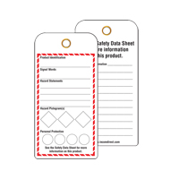 &eacute;tiquettes SGH pour le milieu de travail, Papier cartonn&eacute;, 3" la x 6" h, Anglais Dufferin Supply