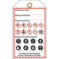 &eacute;tiquettes pour le milieu de travail, Papier cartonn&eacute;, 3-3/8" la x 5-3/4" h, Français Dufferin Supply