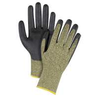Gants &eacute;lastiques sans coutures r&eacute;sistants &agrave; la coupe noir & jaune, Taille 2T-Grand/11, Calibre 13, Rev&ecirc;tement Mousse de nitrile, Enveloppe en Aramide, ASTM ANSI niveau A6 Dufferin Supply