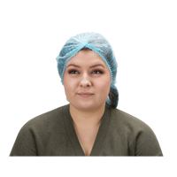 Pleated Bouffant Cap, Polypropylene, 24", Blue Dufferin Supply