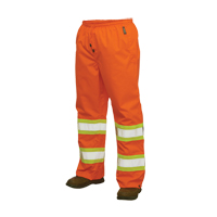 300D Safety Rain Pant, Polyester, Large, High Visibility Orange Dufferin Supply