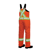 Lined Safety Overalls, Polyester/Polyurethane, Large, High Visibility Orange Dufferin Supply