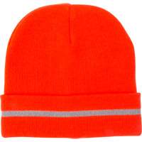 High Visibility Knit Hat with Reflective Stripe, High Visibility Orange, Acrylic Dufferin Supply