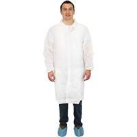 Lab Coat, Polypropylene, White, Large Dufferin Supply