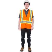 Veste de s&eacute;curit&eacute; pour la circulation, Orange haute visibilit&eacute;, Moyen, Polyester Dufferin Supply