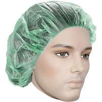 Bouffant Caps, Polypropylene, 21", Green Dufferin Supply