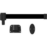 PLUS Wall Mount Barrier System, Plastic, Screw Mount, 15', Black Tape Dufferin Supply
