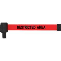 Cassette de banni&egrave;re PLUS, Restricted Area, 15', Ruban Rouge Dufferin Supply