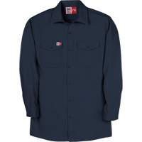 Arc Flash Work Shirt, Small, Navy Blue Dufferin Supply